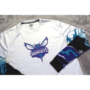 Charlotte Hornets NBA Basketball Performance T Shirt Sz XL Zipway Terra-Away